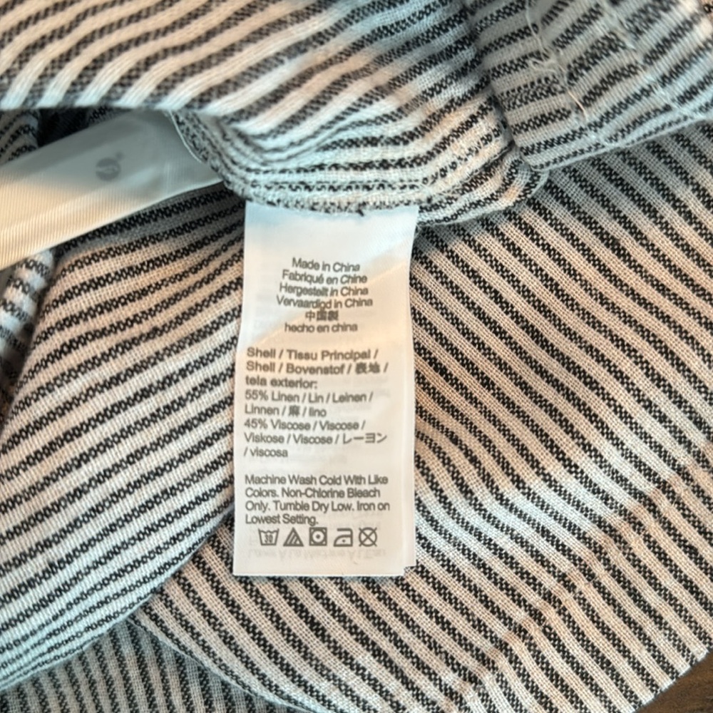 *NEW J. Crew Drawstring Pull-on Shorts Medium Black & White Stripes - Picture 8 of 8